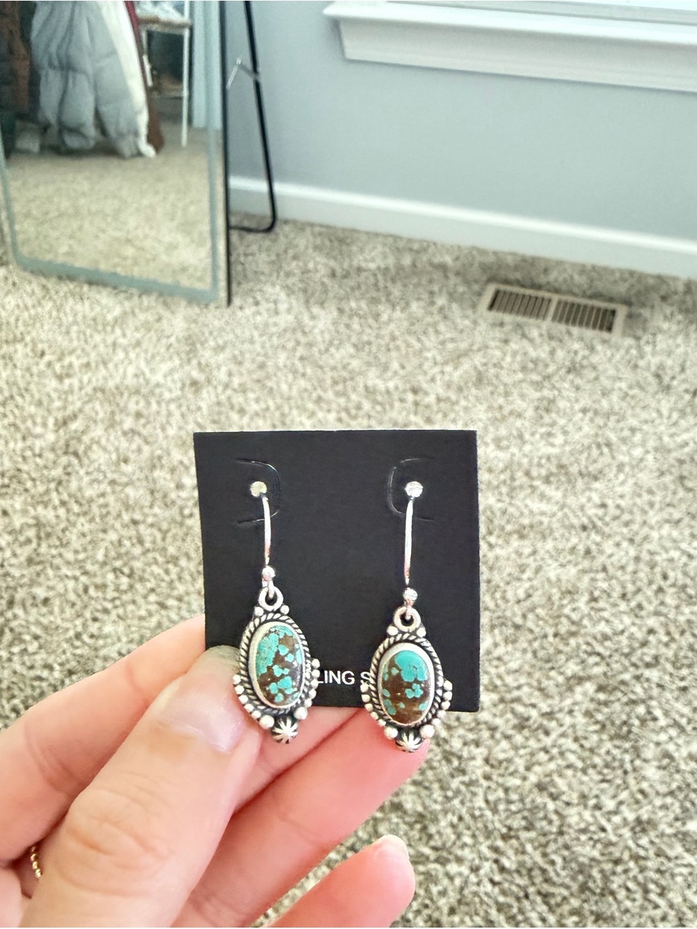 New Sterling Silver number 8 turquoise
